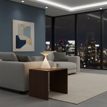 Aeron Hourglass | Dimmable Battery Operated Table Lamp
