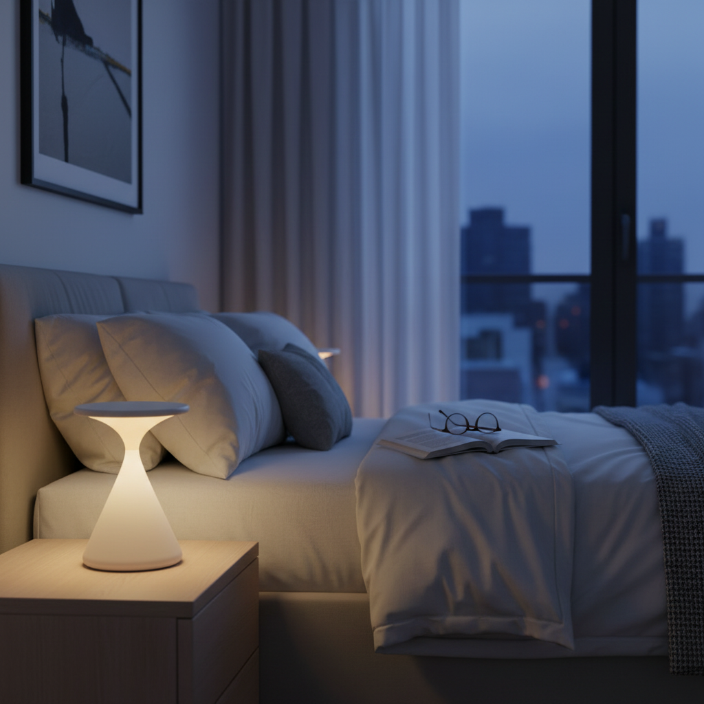 Aeron Hourglass | Dimmable Battery Operated Table Lamp