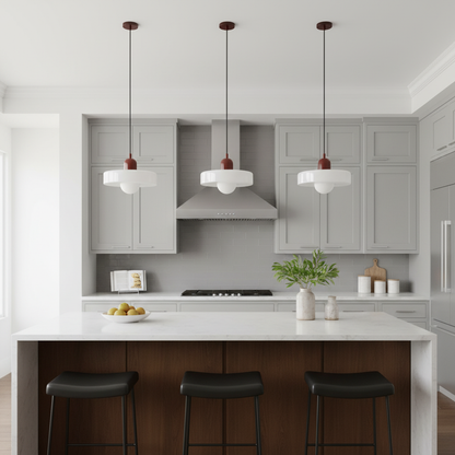 Bauhaus Glass Pendant Lighting | Modern Kitchen Hanging Lights