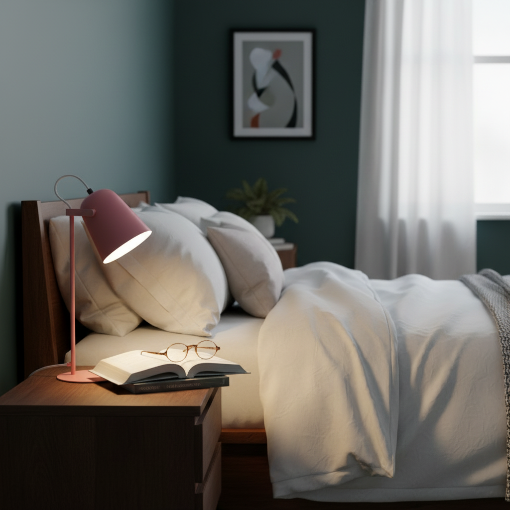 Modern LED Rotating Table Lamp | Adjustable Bedside & Desk Lamp
