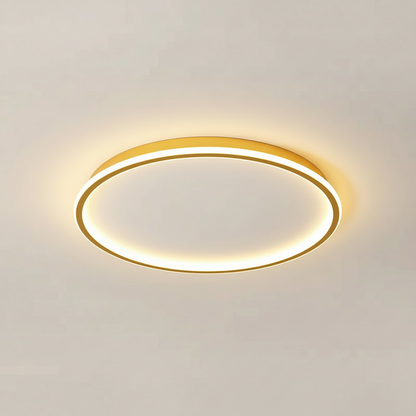 Round LED Ceiling Light Black | Modern Flush Mount Fixture