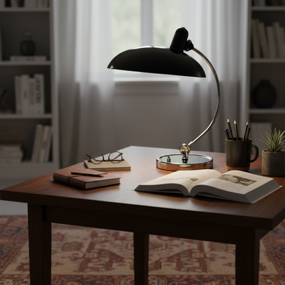 ScandiArc | Bauhaus Table Lamp for Bedroom & Desk Use